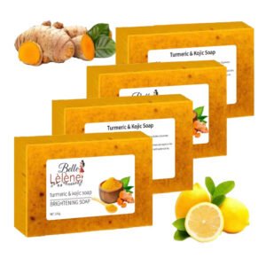 Belle Lèlène Turmeric & Kojic Soap Bar | Botanical Cleansing Bar | Daily Face & Body Soap | 100g